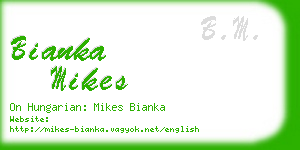 bianka mikes business card